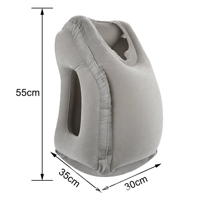 Inflatable Airplane Travel Pillows Neck Chin Head Support