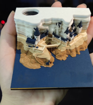 3D Paper Sculpture Model Of Castle