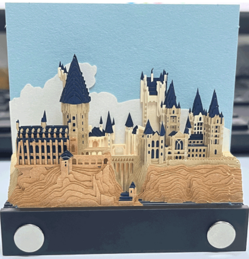 3D Paper Sculpture Model Of Castle