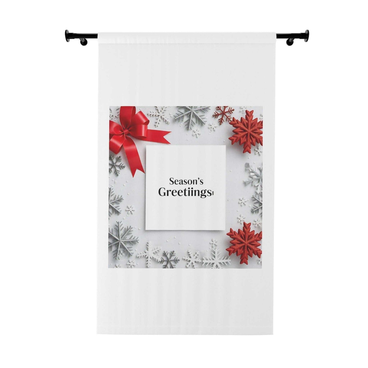 festive holiday window curtain - 'season'