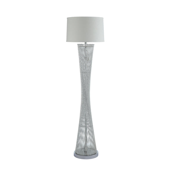 LED Night Light, Silver Finish Luxurious Floor Lamp 1pc Modern Aesthetic Living Room Bedroom Lamps