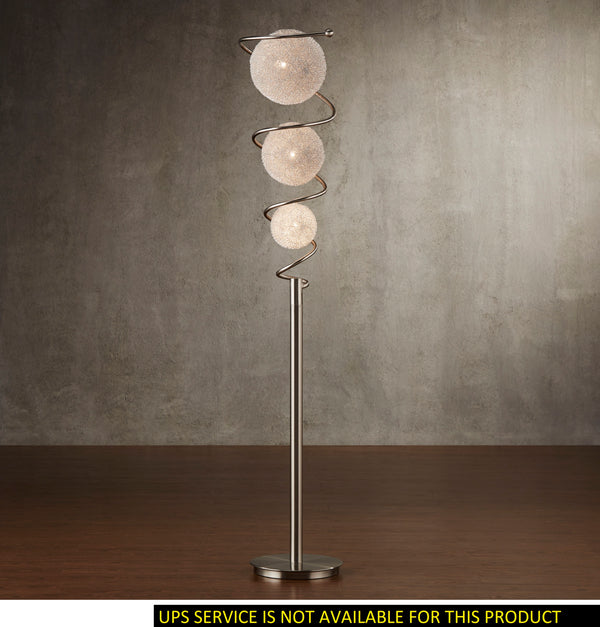 Luxurious Living Room Floor Lamp 1pc Sparkling Decorative Designer Home Decor Floor Lamp, 3 Wire-Wrapped Balls Night Light
