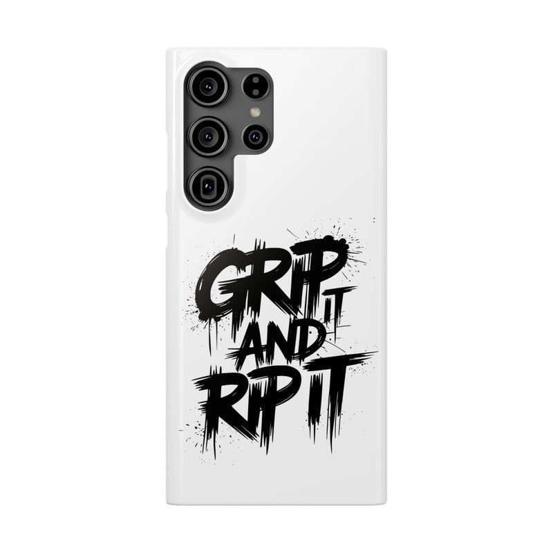 Stylish Slim Case with 'GRIP AND RIP IT' Design