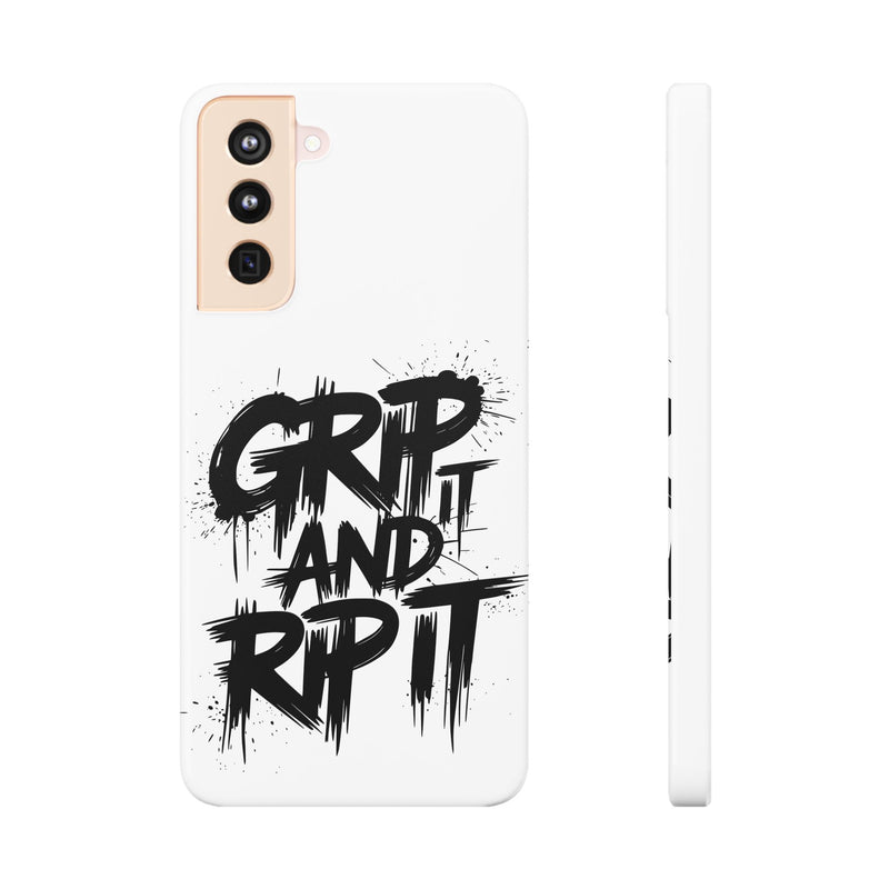 Stylish Slim Case with 'GRIP AND RIP IT' Design