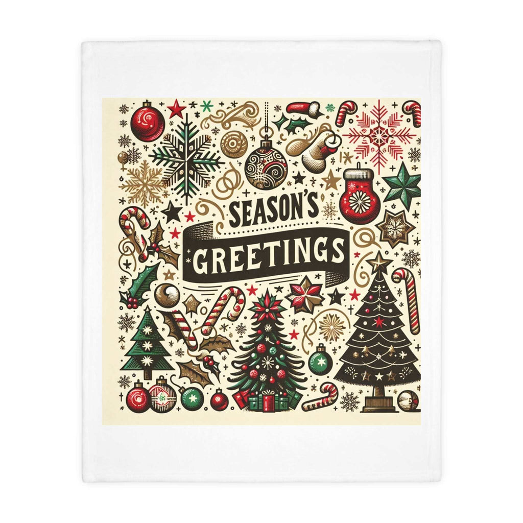 festive season's greetings velveteen moicrofiber blanket for your home