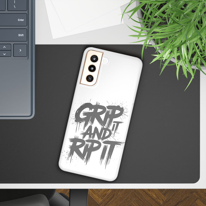 Stylish Slim Case with 'GRIP AND RIP IT' Design