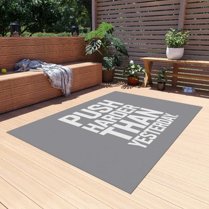 Motivational Outdoor Rug - Push Harder