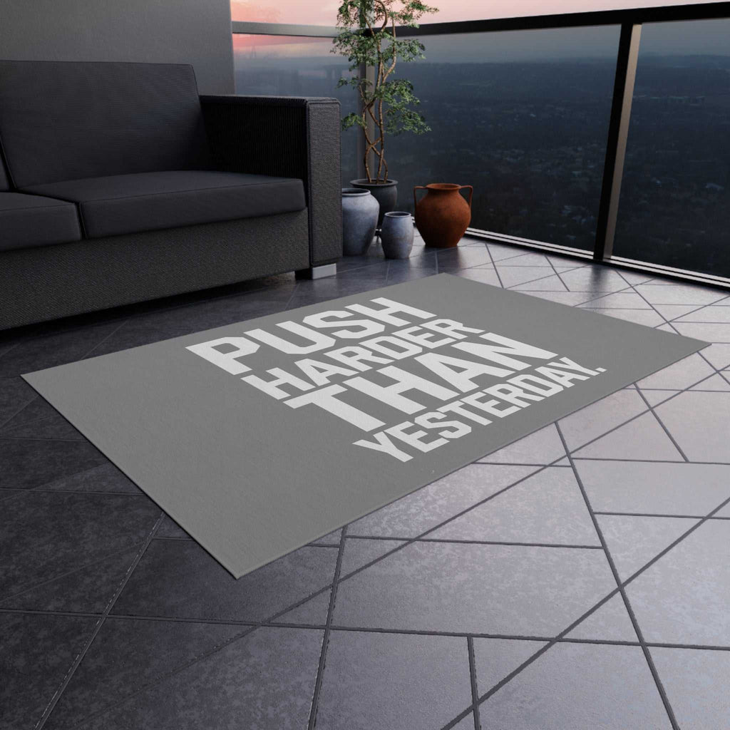 Motivational Outdoor Rug - Push Harder