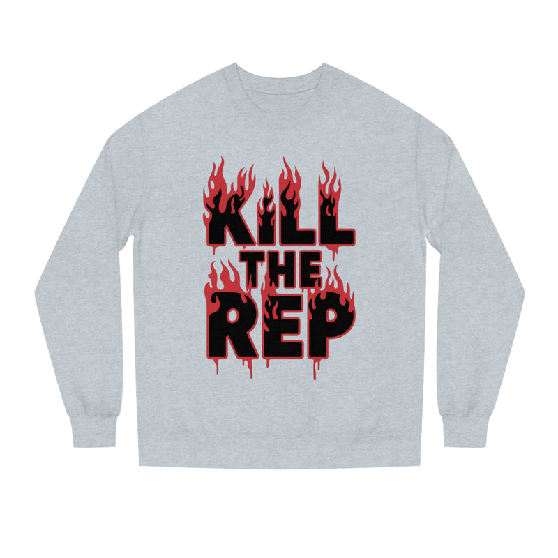 Kill the Rep Unisex Crew Neck Sweatshirt | Bold and Edgy Sweatshirt for Fitness Enthusiasts