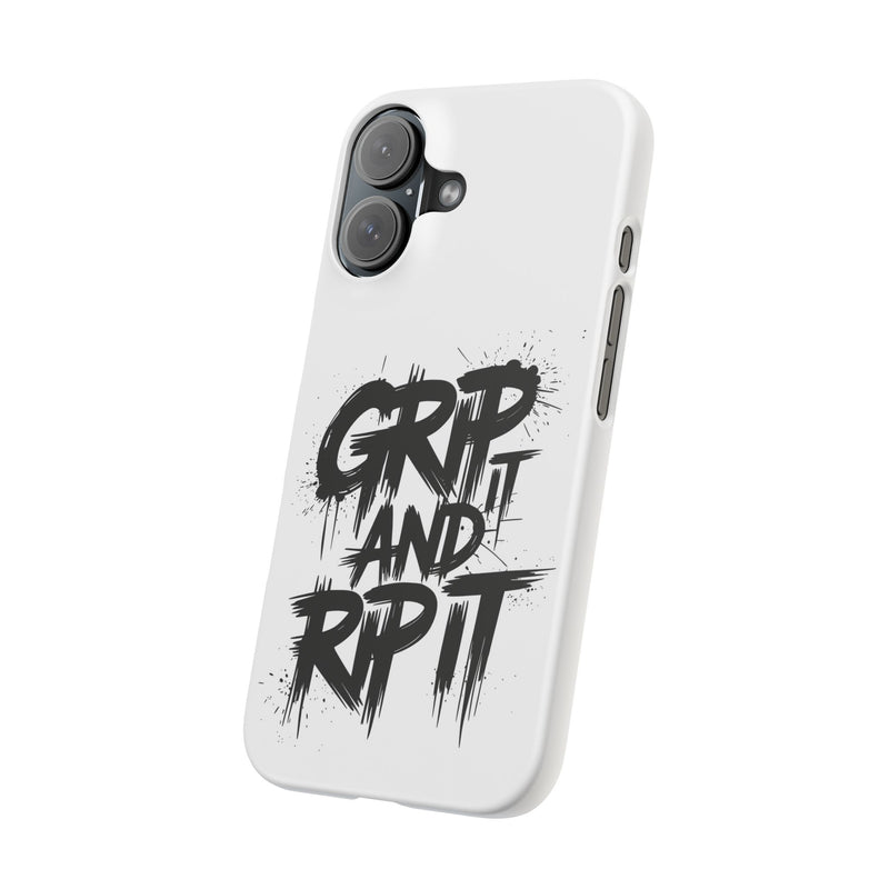 Stylish Slim Case with 'GRIP AND RIP IT' Design