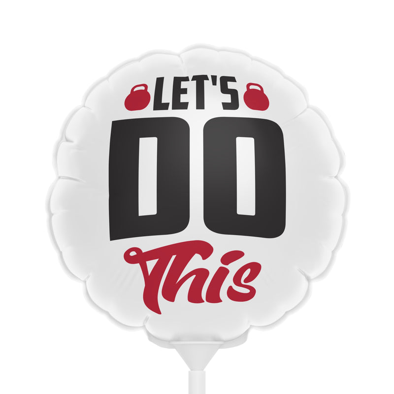 Fitness Celebration Balloons - Heart & Round, 6" - "Let's DO This" Motivational Party Decor