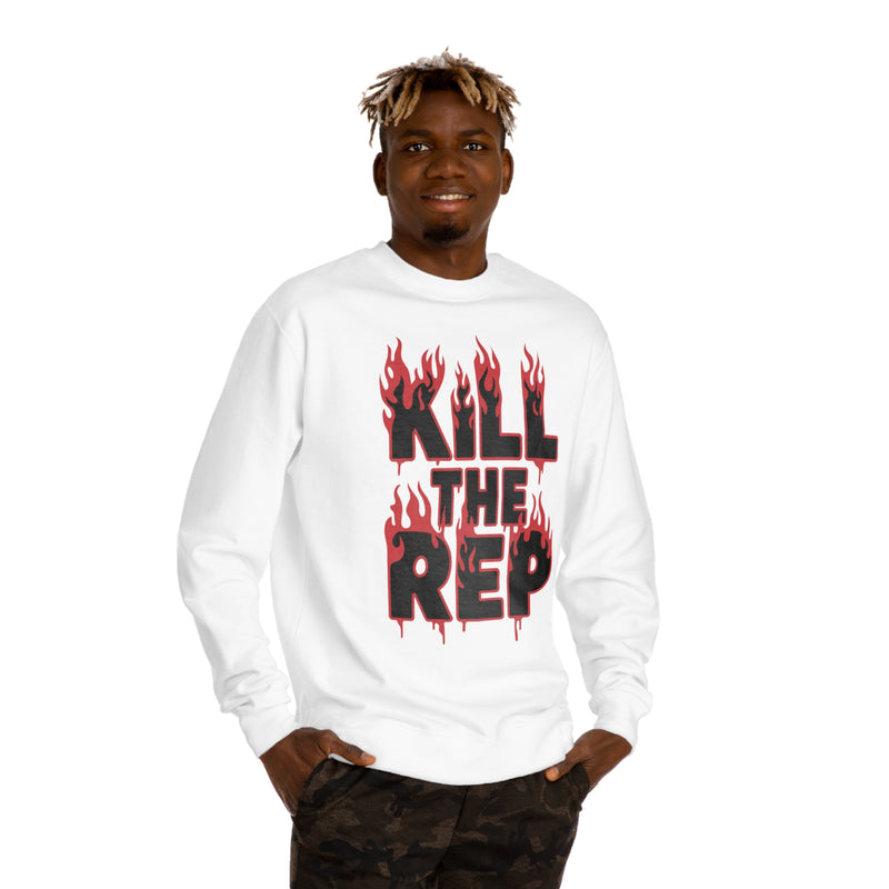 Kill the Rep Unisex Crew Neck Sweatshirt | Bold and Edgy Sweatshirt for Fitness Enthusiasts