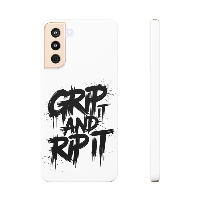 Stylish Slim Case with 'GRIP AND RIP IT' Design