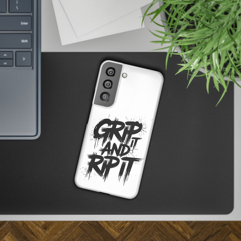 Stylish Slim Case with 'GRIP AND RIP IT' Design