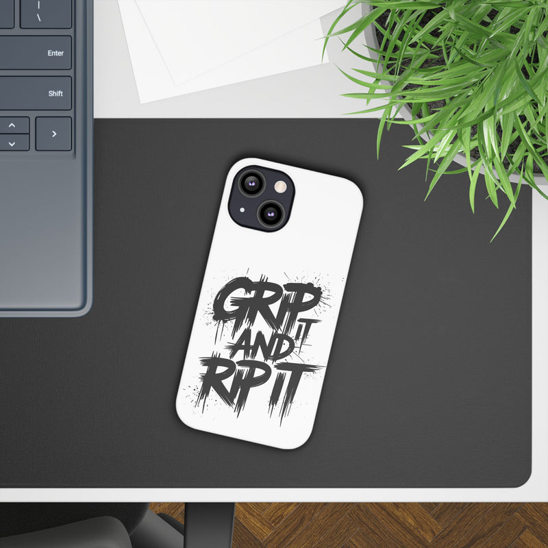 Stylish Slim Case with 'GRIP AND RIP IT' Design