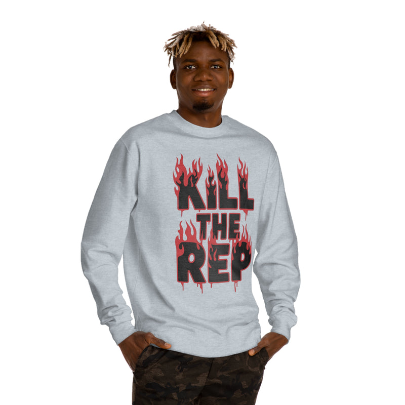 Kill the Rep Unisex Crew Neck Sweatshirt | Bold and Edgy Sweatshirt for Fitness Enthusiasts