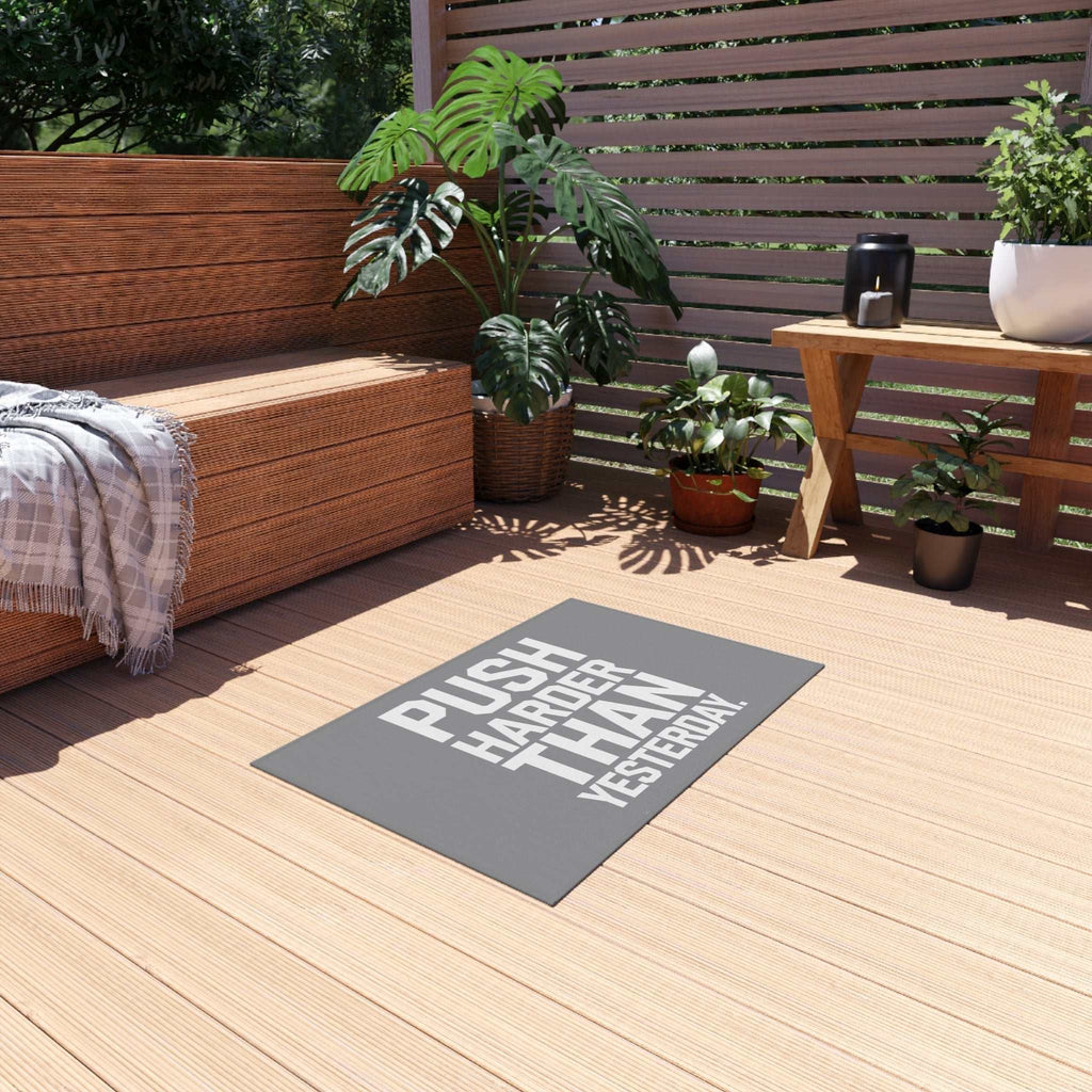 Motivational Outdoor Rug - Push Harder
