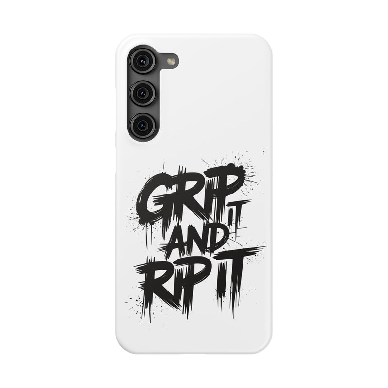 Stylish Slim Case with 'GRIP AND RIP IT' Design