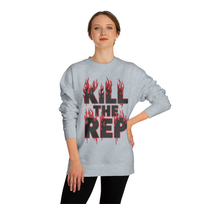 Kill the Rep Unisex Crew Neck Sweatshirt | Bold and Edgy Sweatshirt for Fitness Enthusiasts