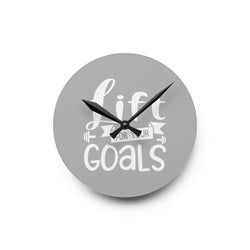 Motivational Acrylic Wall Clock - "Lift for Your Goals" | Fitness Decor for Home Gym