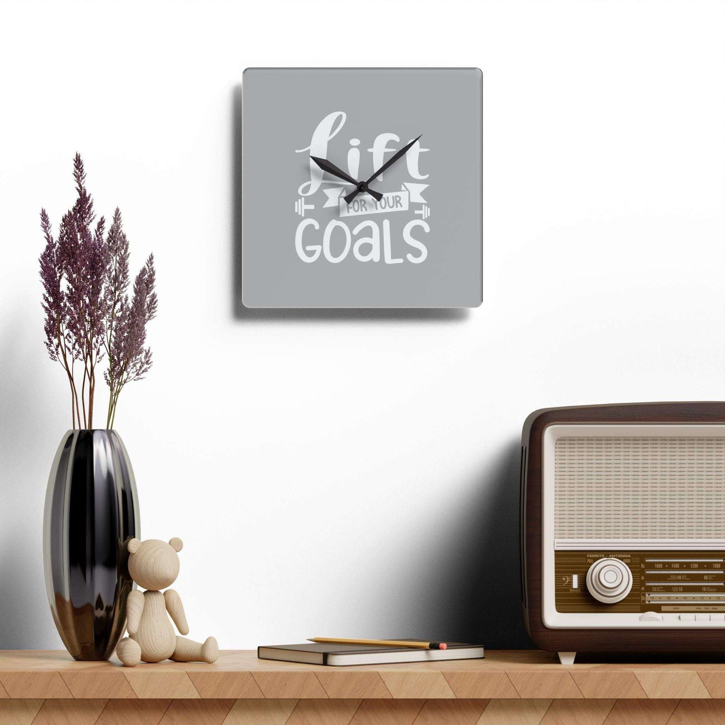Motivational Acrylic Wall Clock