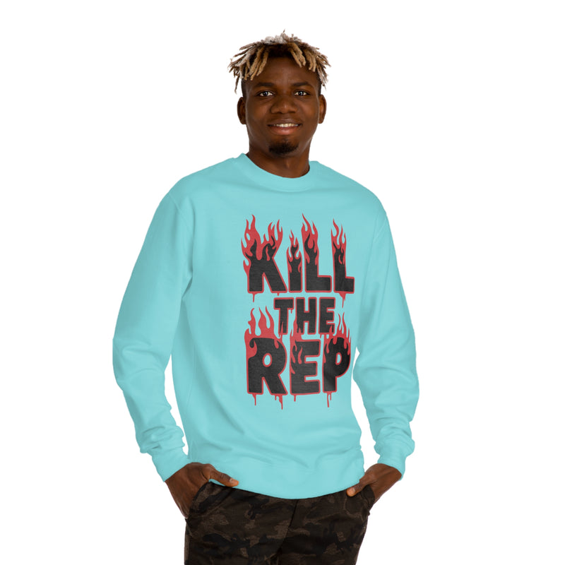 Kill the Rep Unisex Crew Neck Sweatshirt | Bold and Edgy Sweatshirt for Fitness Enthusiasts