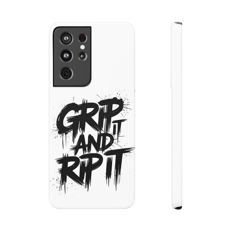 Stylish Slim Case with 'GRIP AND RIP IT' Design