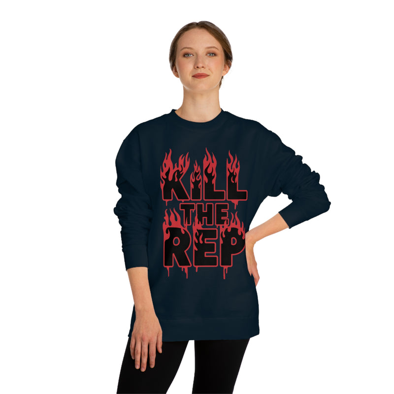 Kill the Rep Unisex Crew Neck Sweatshirt | Bold and Edgy Sweatshirt for Fitness Enthusiasts