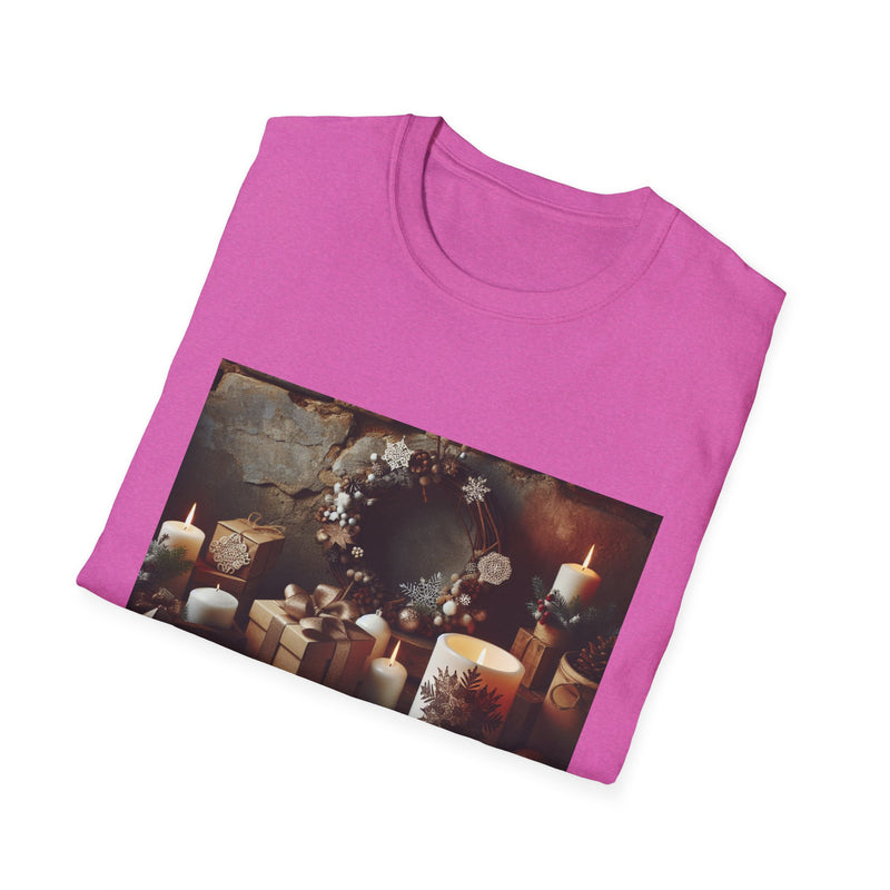 Cozy Holiday Vibes Unisex Softstyle T-Shirt - Perfect Gift for Christmas Celebrations