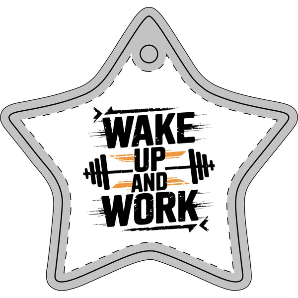 Fitness Motivational Ceramic Ornament - 'Wake Up and Work'