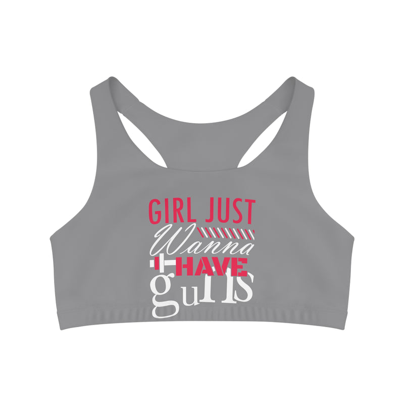 Empowering Seamless Sports Bra - "Girl Just Wanna Have Guts"