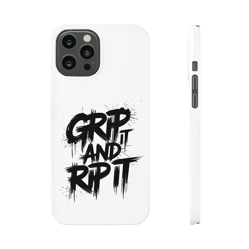 Stylish Slim Case with 'GRIP AND RIP IT' Design