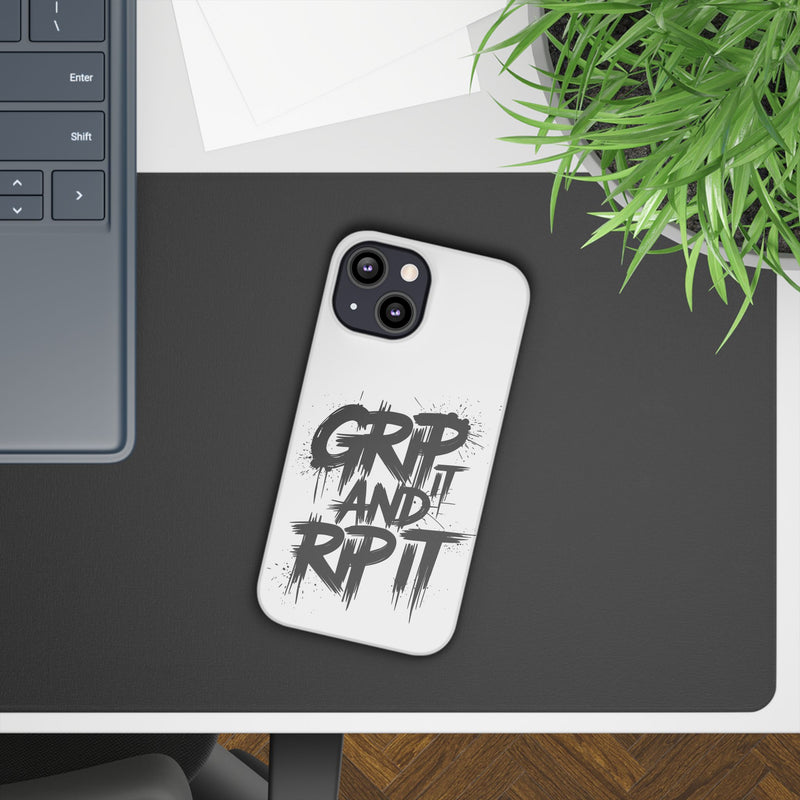 Stylish Slim Case with 'GRIP AND RIP IT' Design