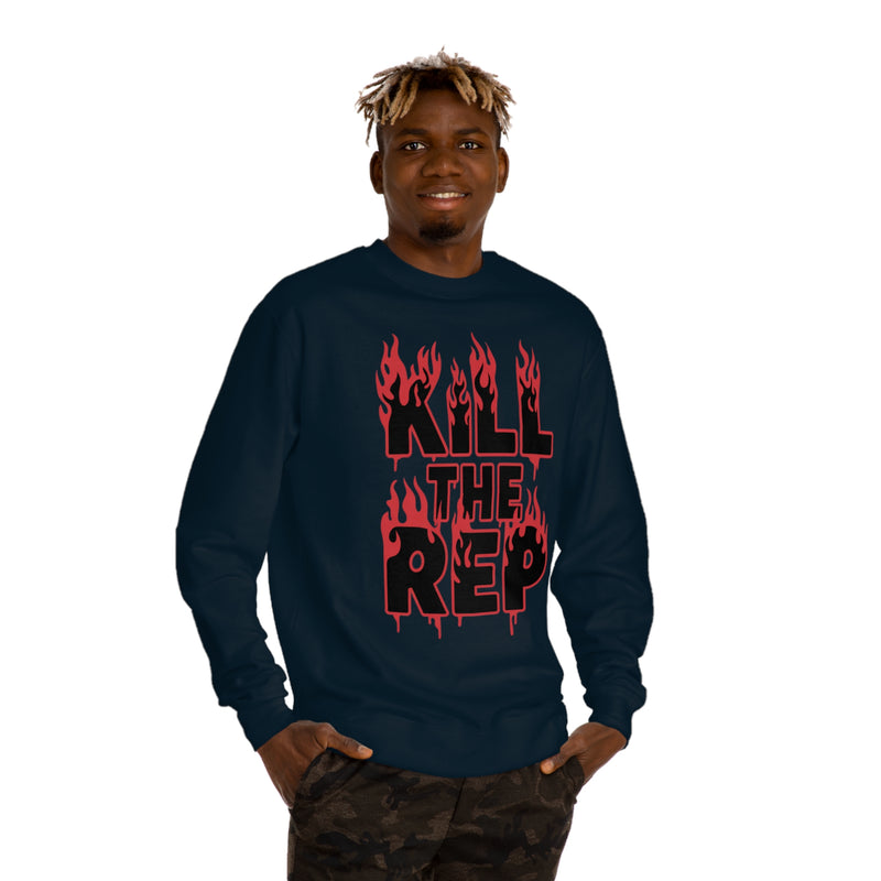 Kill the Rep Unisex Crew Neck Sweatshirt | Bold and Edgy Sweatshirt for Fitness Enthusiasts