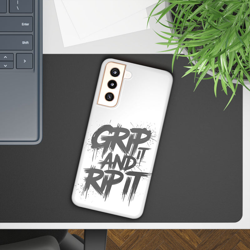 Stylish Slim Case with 'GRIP AND RIP IT' Design