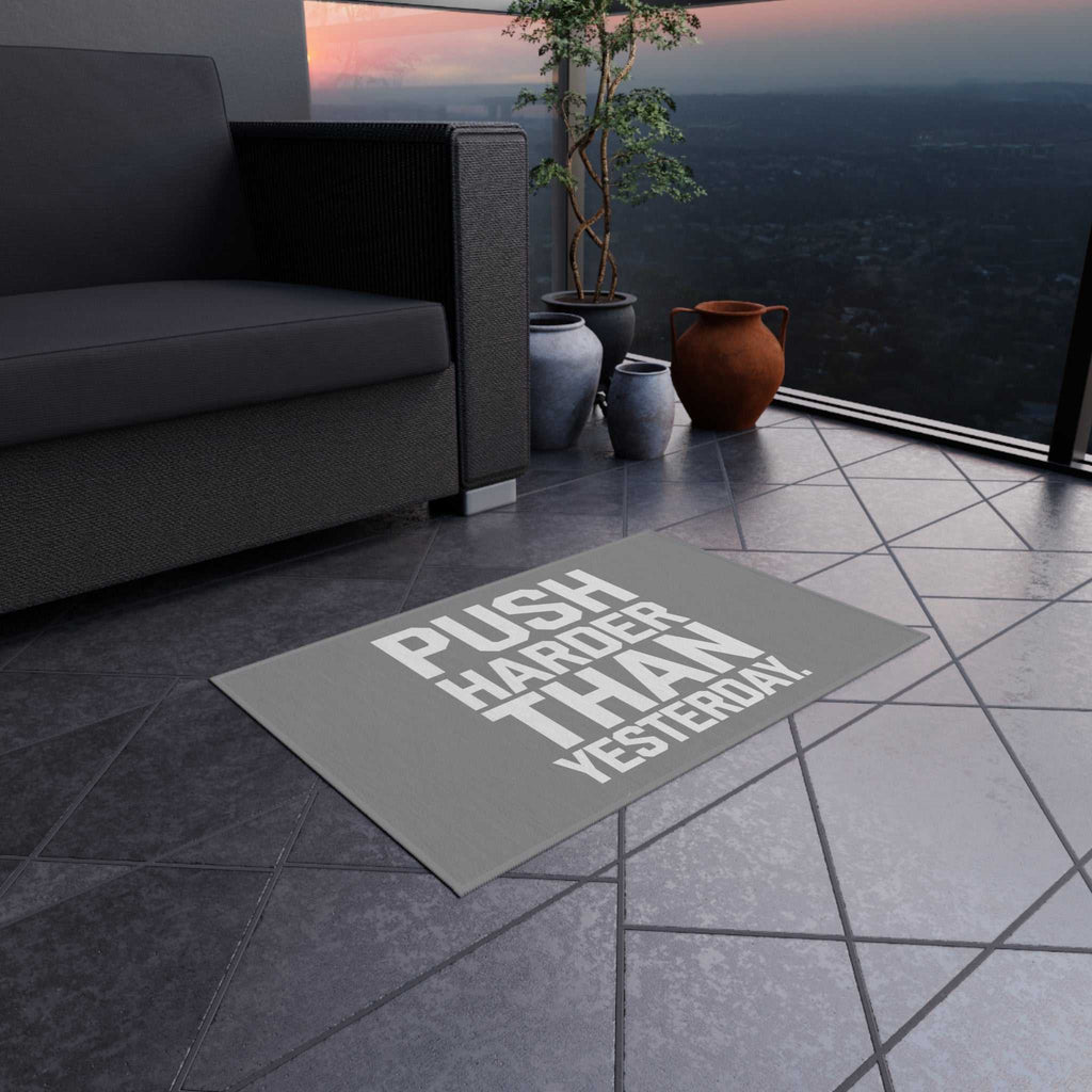 Motivational Outdoor Rug - Push Harder