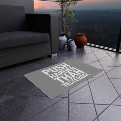 Motivational Outdoor Rug - Push Harder