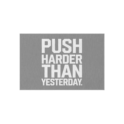 Motivational Outdoor Rug - Push Harder