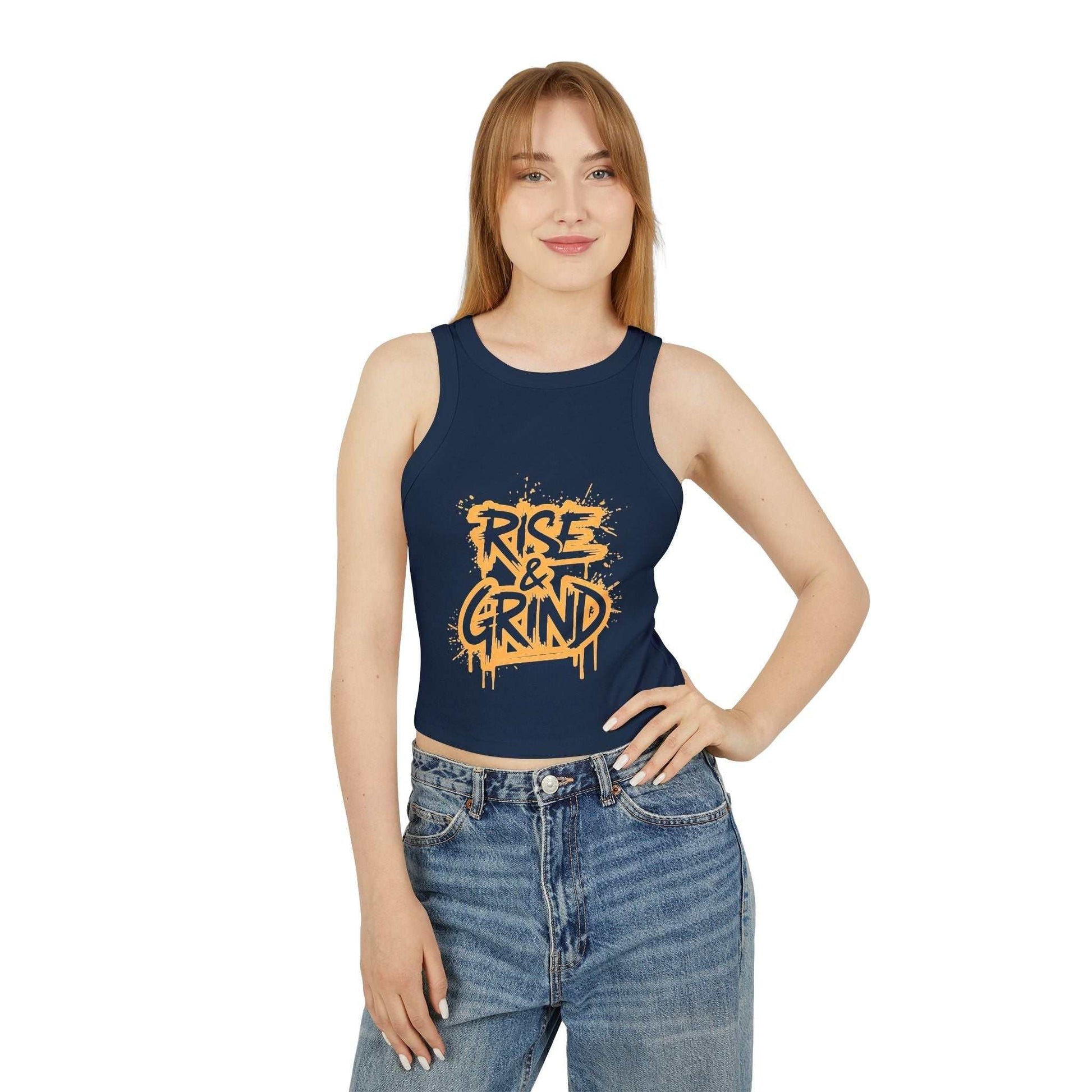 Micro Rib Racer Tank Top - Motivational Workout Apparel