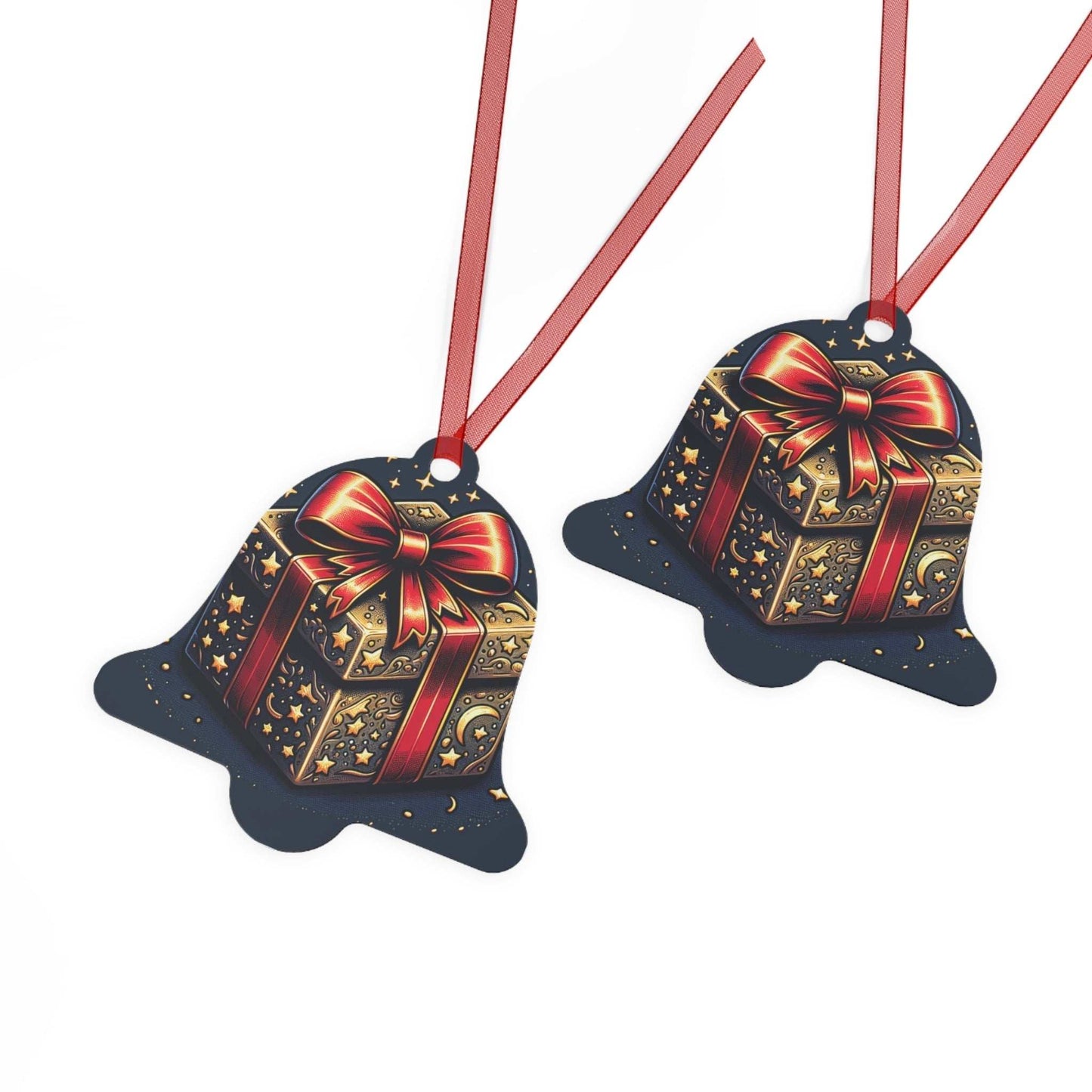 Festive Bell Metal Ornaments - Gift Box Design