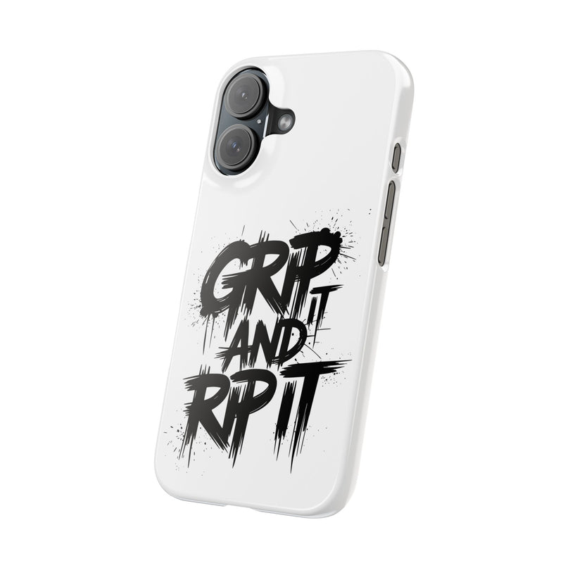 Stylish Slim Case with 'GRIP AND RIP IT' Design