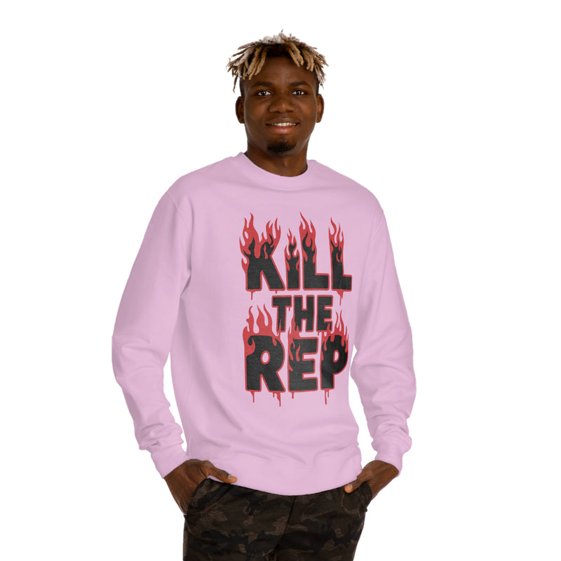 Kill the Rep Unisex Crew Neck Sweatshirt | Bold and Edgy Sweatshirt for Fitness Enthusiasts