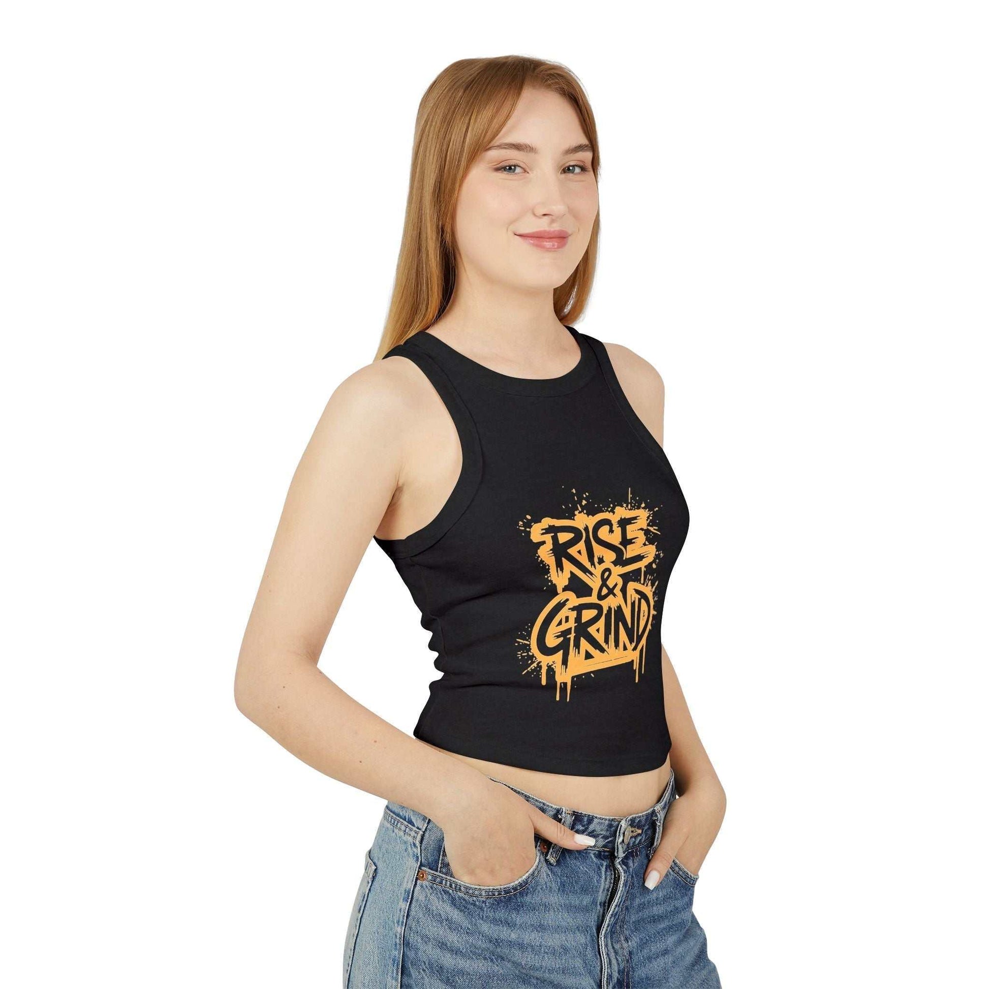 Micro Rib Racer Tank Top - Motivational Workout Apparel