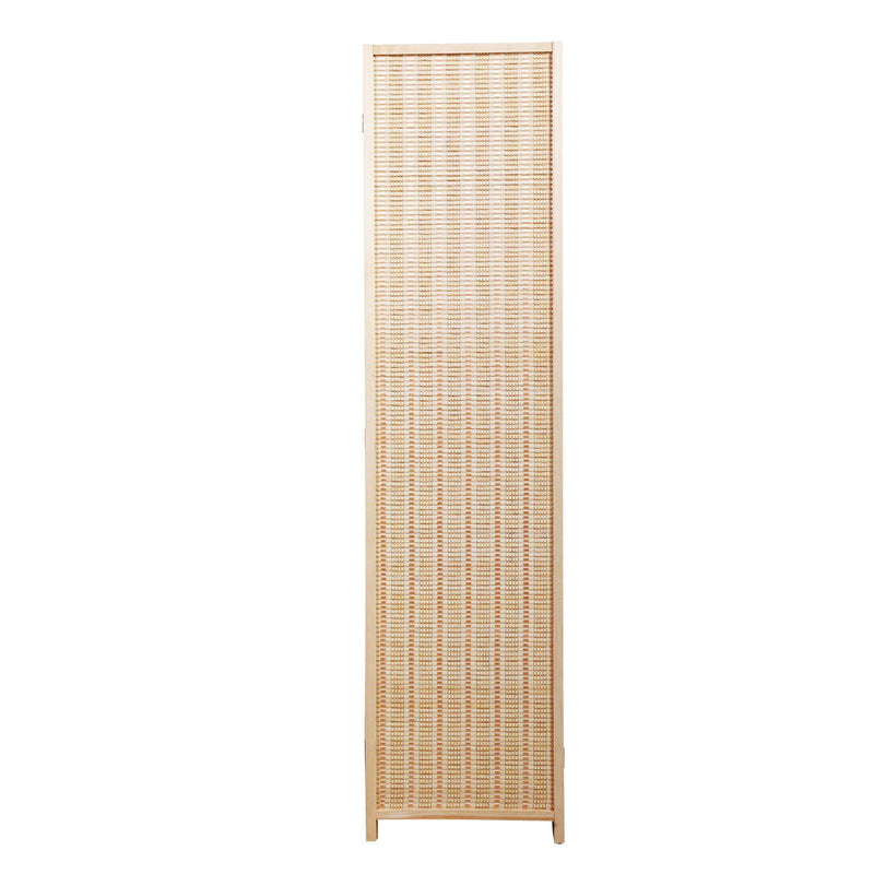 6 Panel Bamboo Room Divider, Private Folding Portable Partition Screen for Home Office - Natural