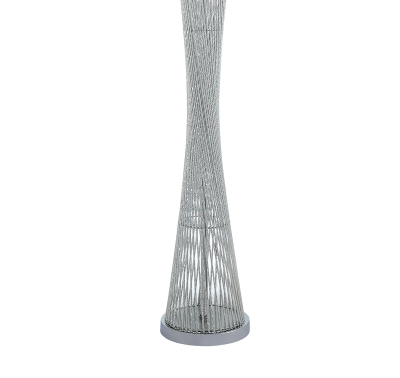 LED Night Light, Silver Finish Luxurious Floor Lamp 1pc Modern Aesthetic Living Room Bedroom Lamps