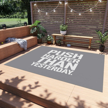 Motivational Outdoor Rug - Push Harder
