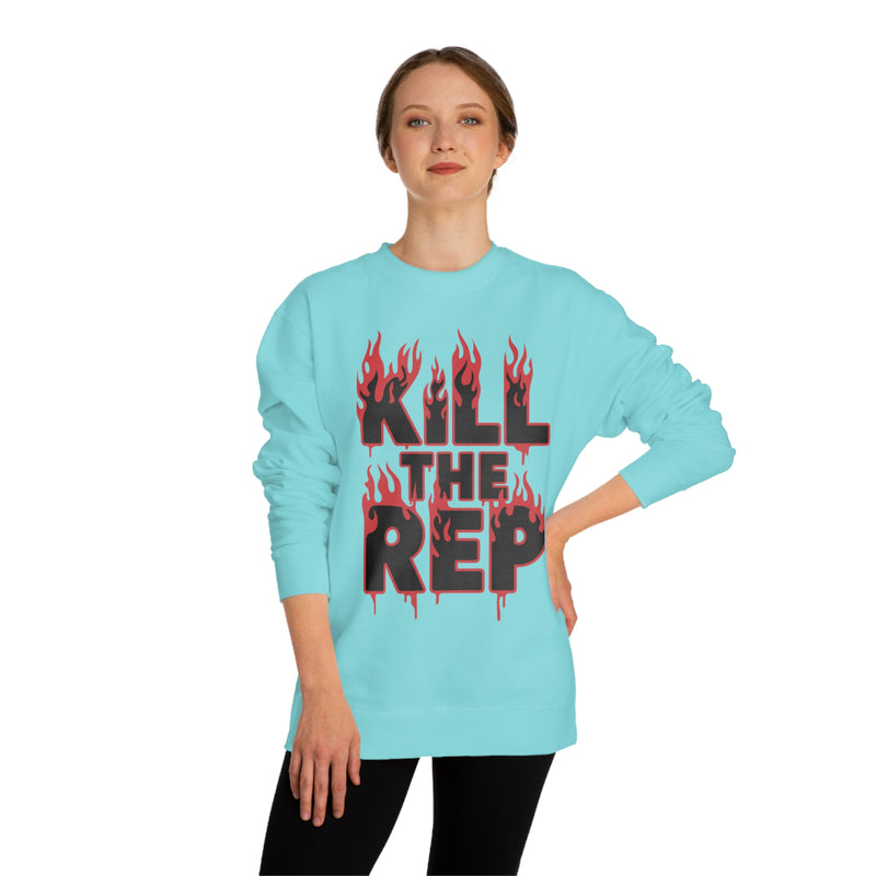 Kill the Rep Unisex Crew Neck Sweatshirt | Bold and Edgy Sweatshirt for Fitness Enthusiasts