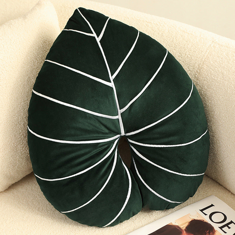 Green Plant Pillow Home Philodendron