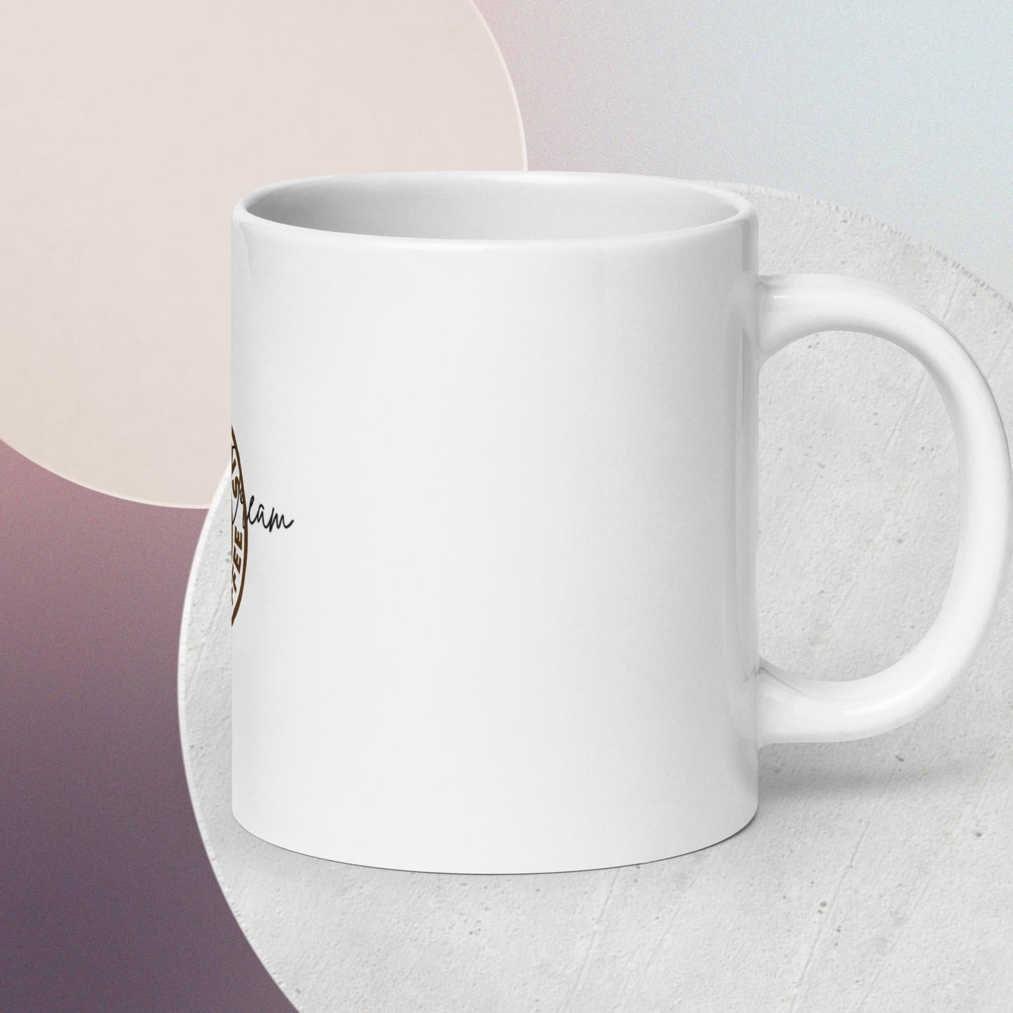 White glossy mug